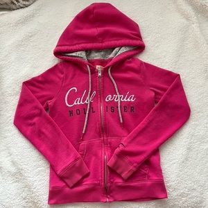 Hollister Zip Up Jacket XS Pink